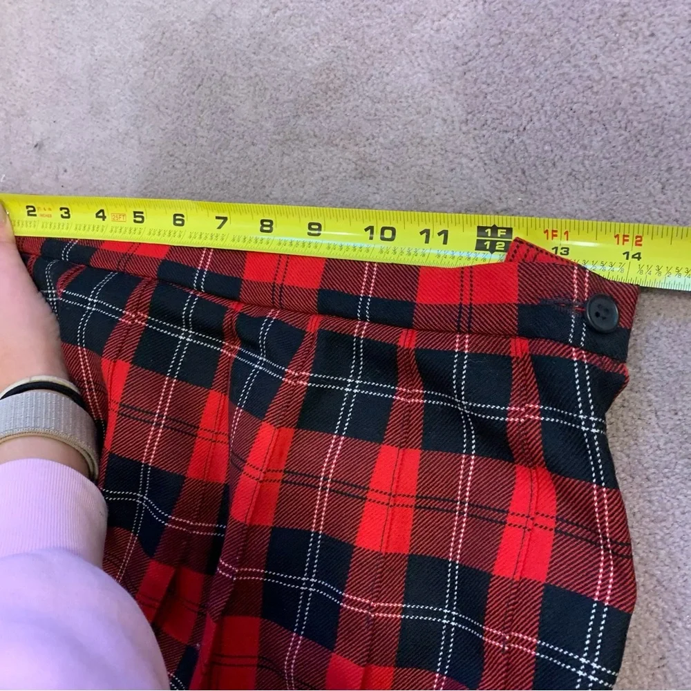 Pendleton | Vintage Red Plaid pleated Midi Skirt - Picture 7 of 7